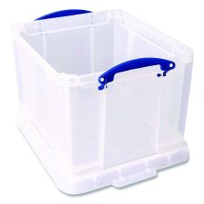 Really Useful Box Stackable File Box, Legal Files, 14.5 x 18.5 x 12.75, Clear/Blue Accents