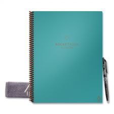 Rocketbook Fusion Smart Notebook, Seven Assorted Page Formats, Teal Cover, (21) 11" x 8.5" Sheets