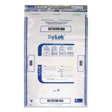TripLOK Deposit Bag, Plastic, 4 mil, 20 x 28, Clear, 50/Pack