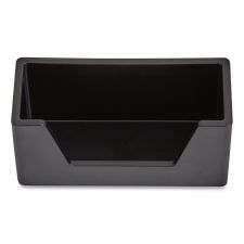 TRU RED Business Card Holder, Holds 80 Cards, 3.97 x 1.73 x 1.77, Plastic, Black