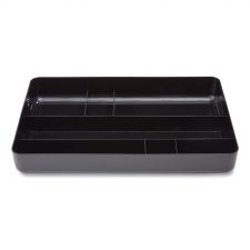 TRU RED Deep Plastic Drawer Organizer, Seven Compartment, 9.13 x 14.13 x 2.04, Black