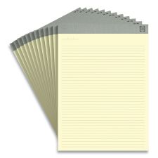TRU RED Notepads, Narrow Rule, (50) Canary-Yellow 8.5 x 11.75 Sheets, 12/Pack