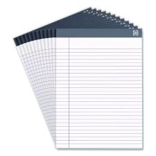 TRU RED Notepads, Wide/Legal Rule, (50) White 8.5" x 11.75" Sheets, 12/Pack