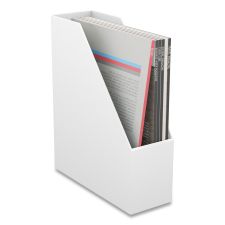 TRU RED Plastic Magazine File, 3.66 x 10.3 x 12.51, White