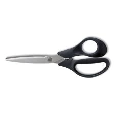 TRU RED Stainless Steel Scissors, 7" Long, 2.64" Cut Length, Straight Black Handle