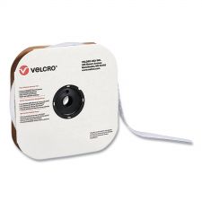 VELCRO Brand Sticky-Back Fasteners, Loop Side, 1" x 75 ft, White