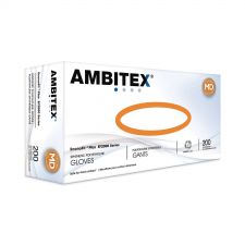 AMBITEX EconoFit Plus Polyethylene Gloves, Powder-Free, Medium, Clear, 200/Box, 10 Boxes/Carton