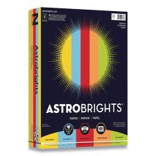 Astrobrights Color Paper, 24 lb Bond Weight, 8.5 x 11, Assorted Everyday Colors, 500/Ream