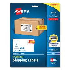 Avery Shipping Labels with TrueBlock Technology, Inkjet Printers, 2.5 x 4, White, 8 Labels/Sheet, 25 Sheets/Pack