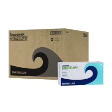 Boardwalk 380 Series Disposable General-Purpose Nitrile Gloves, Powder-Free, X-Large, 4 mil Thick, 9.5" Long, Blue,100/Box, 10 Boxes/CT