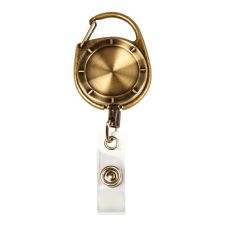 Cosco MyID Carabiner Reel for ID Badge Holders, Key Cards and ID Cards, Brass Style