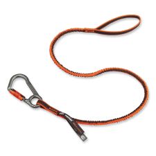 ergodyne Squids 3108F(x)Tool Lanyard with Locking Aluminum Carabiner   Loop, 15 lb Max Working Capacity, 38" to 48" Long, Orange/Gray