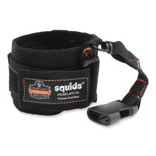 ergodyne Squids 3116 Pull-On Wrist Lanyard with Buckle, 3 lb Max Working Capacity, 7.5" Long, Black