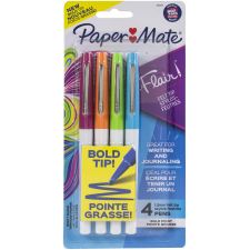 Paper Mate Bold Flair Felt Tip 1.2mm Pen 4/Pkg