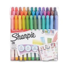 Sharpie S-Note Creative Markers, Assorted Ink Colors, Bullet/Chisel Tip, Assorted Barrel Colors, 36/Pack