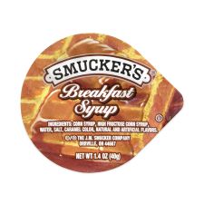 Smucker's Breakfast Syrup Single Serve Packs, 1.4 oz Mini-Tub, 100/Carton