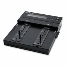 StarTech.com Standalone Dual Bay M.2 SATA/NVMe Duplicator/Eraser, HDD/SSD Cloner/Wiper, M.2 PCIe/AHCI, Hard Drive Sanitizer/Copier, TAA