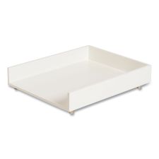 U Brands Juliet Paper Tray, 1 Section, Holds 11" x 8.5" Files, 10 x 12.25 x 2.5, White