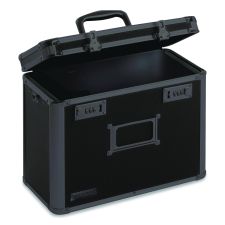 Vaultz Locking Personal File Tote, Letter, 7.25 x 13.75 x 12.5, Tactical Black