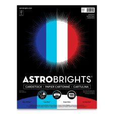 Astrobrights Color Cardstock - "Patriotic" Assortment, 65 lb Cover Weight, 8.5 x 11, Assorted Patriotic Colors, 100/Pack