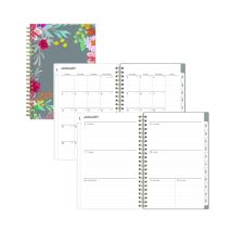 Blue Sky Sophie Frosted Weekly/Monthly Planner, Floral Artwork, 8 x 5, Multicolor Cover, 12-Month (Jan to Dec): 2026