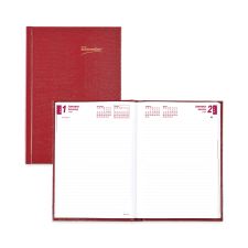 Brownline Daily/Monthly Planner, 8.25 x 5.75, Red Cover, 12-Month (Jan to Dec): 2026