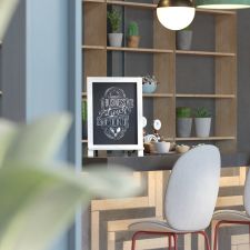 Canterbury 12" x 17" Whitewashed Tabletop Magnetic Chalkboards with Metal Scrolled Legs, Hanging Wall Chalkboards, Countertop Memo Boards, Set of 10