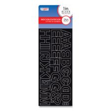 Creative Start Peel-and-Stick Letters, Numbers and Symbols, 1" Tall, Black Characters, White Background, 256 Pieces
