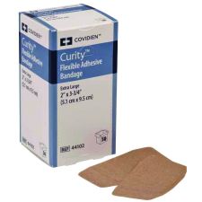 Curity Flexible Fabric Adhesive Bandages, Strip, 2 x 3, 50/Box
