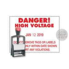 Custom 2000 Plus PrintPro 2860D Heavy Duty  1 Or 2-Color Self-Inking Date Stamp, 1-13/16" x 2-11/16" Rectangle Impression