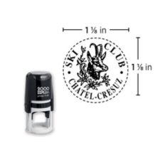 Custom 2000 Plus PrintPro R30, Round/Circle Self-Inking Stamp, 1-1/8" Diameter Impression