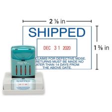 Custom ECO-GREEN Xstamper Pre-Inked VersaDater 1 Or 2 Color, Rectangle  Date Stamp, N82, 64% Recycled Plastic, 1-3/8" x 2-1/8" Impression