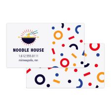 Custom Full Color Flat Print  12 mil. Synthetic Business Cards, Printed 2-Sides