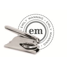 Custom Logo/Art And Text Pocket Embosser Seal, Round, 2" Diameter Impression
