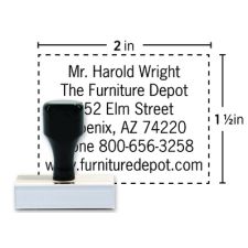 Custom Traditional Rubber Stamp RF89, 1-1/4" x 3-1/2" Impression