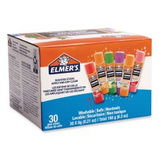 Elmer's Clear School Glue Stick, Scented, Assorted, 0.21 oz, Dries Clear, 30/Pack