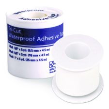 First Aid Only Tri-Cut Waterproof-Adhesive Medical Tape with Dispenser, Tri-Cut Width (0.38", 0.63", 1"), 5 yds Long