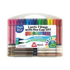 TPG Creations Magic Stix Markers, Fine Bullet Tip, Assorted Colors, 48/Pack
