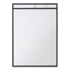 Universal Heavyweight Ticket Holder, Top Load 9 x 12 Insert, Clear Front, Black Border, 25/Pack