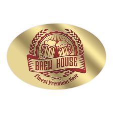 2" x 3" Oval Foil & Embossed Combination (500/PK)