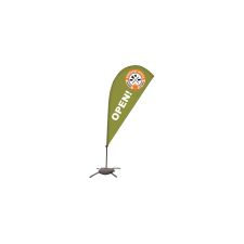 6.5' Teardrop Sail Sign Kit- 1 Sided with Cross Base (1/PK)