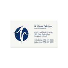 Custom 1-Color Raised Print Business Cards, Printed 1-Side