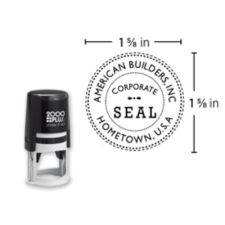 Custom 2000 Plus PrintPro R40, Round/Circle Self-Inking Stamp, 1-9/16" Diameter Impression