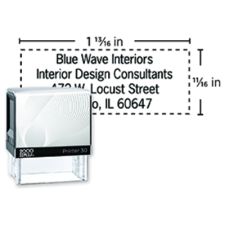 Custom 2000Plus PrintPro 30P Self-Inking Rectangle Stamp, 11/16" X 1-13/16" Impression
