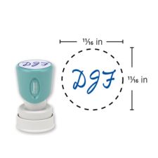 Custom ECO-GREEN Xstamper N48 Pre-Inked Round Stamp 60% Recycled Plastic, 11/16" Diameter Impression