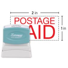 Custom ECO-GREEN Xstamper Pre-Inked Stamp, N12, 57% Recycled Plastic, 1" x 2" Impression