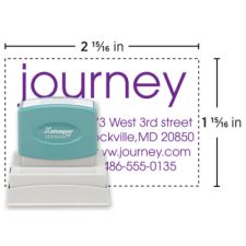 Custom ECO-GREEN Xstamper Pre-Inked Stamp, N22, 65% Recycled Plastic, 1-15/16" x 2-5/16" Impression