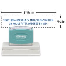 Custom ECO-GREEN Xstamper Pre-Inked Stamp, N26, 50% Recycled Plastic, 11/16" x 3-5/16" Impression
