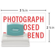 Custom ECO-GREEN Xstamper Pre-Inked Stamp, N28, 61% Recycled Plastic, 2-1/2" x 3-7/8" Impression