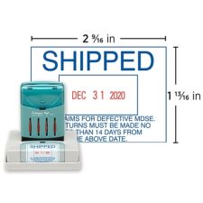 Custom ECO-GREEN Xstamper Pre-Inked VersaDater 1 Or 2 Color Rectangle Date Stamp, N80, 64% Recycled Plastic, 1-13/16" x 2-9/16" Impression